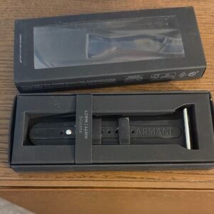 A/X Armani Exchange Black Silicone Watch Strap